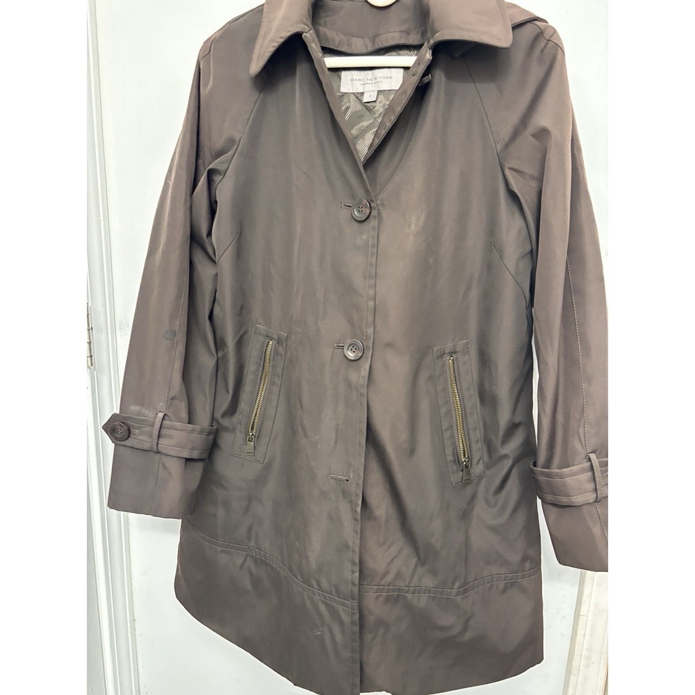 Andrew Marc New York Black/Brown Windbreaker Jacket Hood 40x34 Removable Lining
